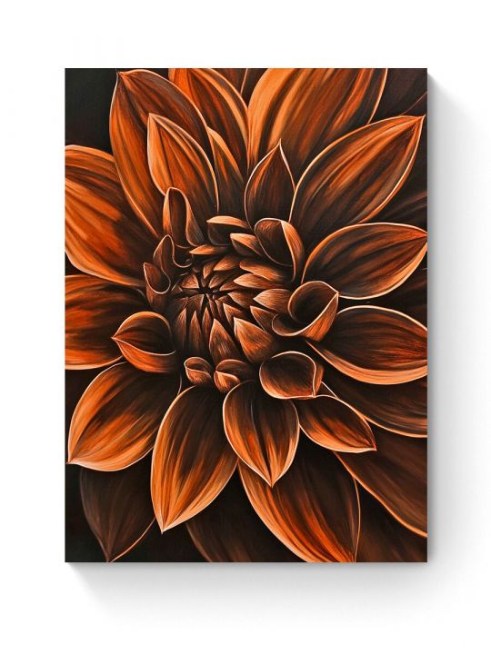 Алмазная мозаика на подрамнике «Георгин» 40x30 см, 46 цветов