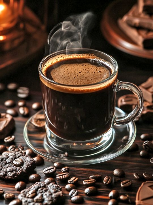 Алмазная мозаика без подрамника «Черный кофе» 25x20 см