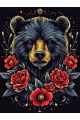Алмазная мозаика без подрамника «Тотем Медведь» 50x40 см