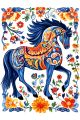 Алмазная мозаика без подрамника «Городецкий конь» 50x40 см