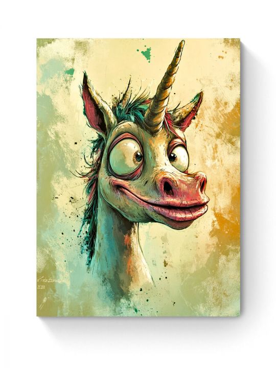 Алмазная мозаика на подрамнике «Единорог» 50x40 см