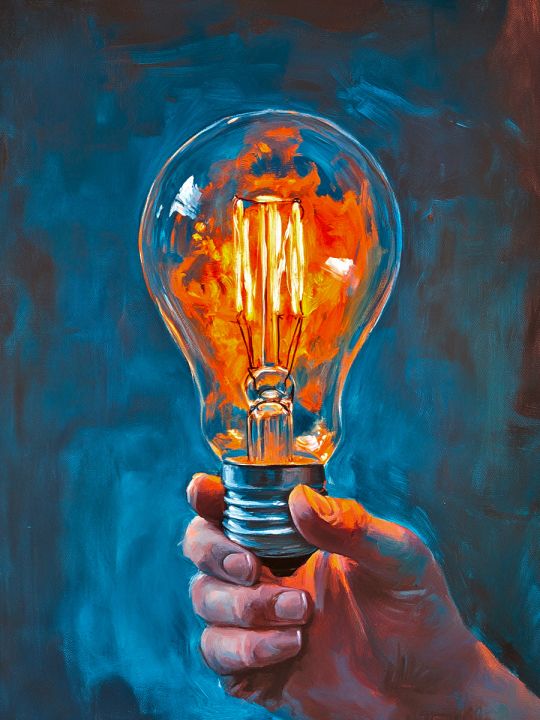 Алмазная мозаика без подрамника «Источник света» 50x40 см
