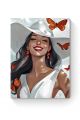 Алмазная мозаика на подрамнике «Леди-лето» 50x40 см, 50 цветов