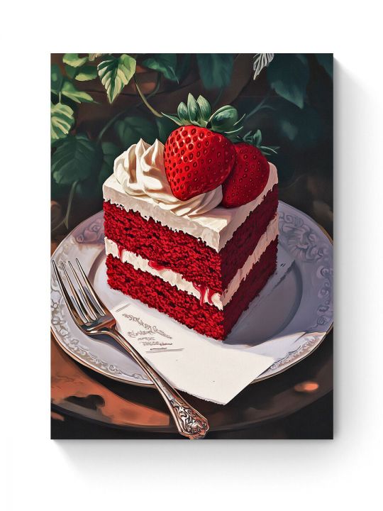 Алмазная мозаика на подрамнике «Любимый тортик» 50x40 см