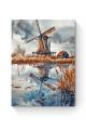 Алмазная мозаика на подрамнике «Мельница у воды» 50x40 см