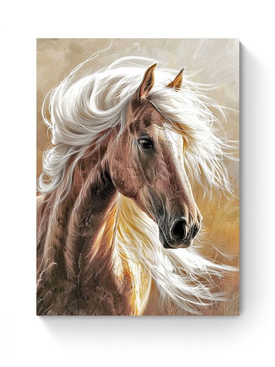 Алмазная мозаика на подрамнике «Савраска» 50x40 см