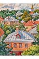 Алмазная мозаика без подрамника «Городок» 50x40 см