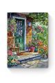 Алмазная мозаика на подрамнике «Цветочный двор» 50x40 см, 50 цветов