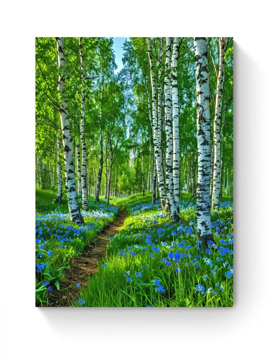 Алмазная мозаика на подрамнике «Лесная тропинка» 40x30 см, 50 цветов