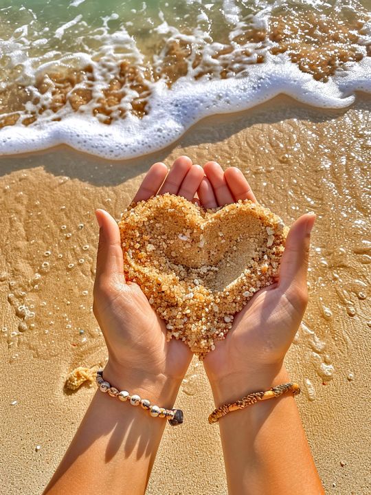 Алмазная мозаика без подрамника «С любовью море» 25x20 см