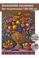 Алмазная мозаика без подрамника «Фруктовый пир» 130x100 см