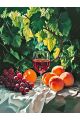 Алмазная мозаика без подрамника «Бокал напитка» 50x40 см