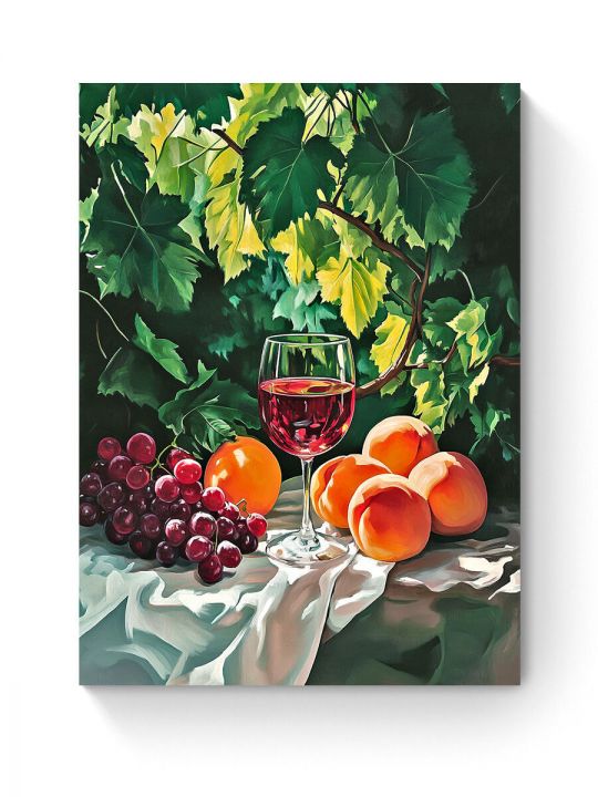 Алмазная мозаика на подрамнике «Бокал напитка» 50x40 см