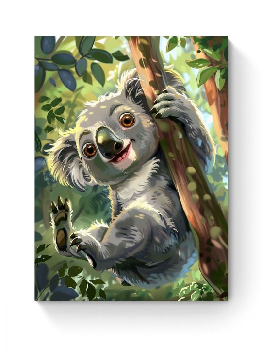Алмазная мозаика на подрамнике «Веселый коала» 50x40 см