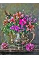 Алмазная мозаика без подрамника «Кувшин цветов» 50x40 см