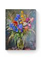 Алмазная мозаика на подрамнике «Букет с ирисами» 40x30 см, 50 цветов