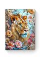 Алмазная мозаика на подрамнике «Акварельный лев» 50x40 см