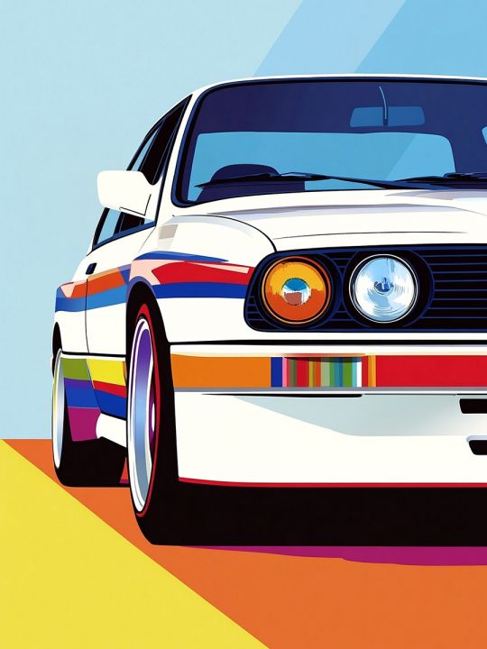 Алмазная мозаика без подрамника «Спорткар» 70x50 см