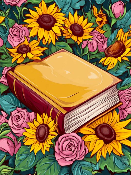 Алмазная мозаика без подрамника «Книга знаний» 50x40 см
