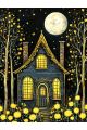 Алмазная мозаика без подрамника «Домик» 25x20 см, 40 цветов