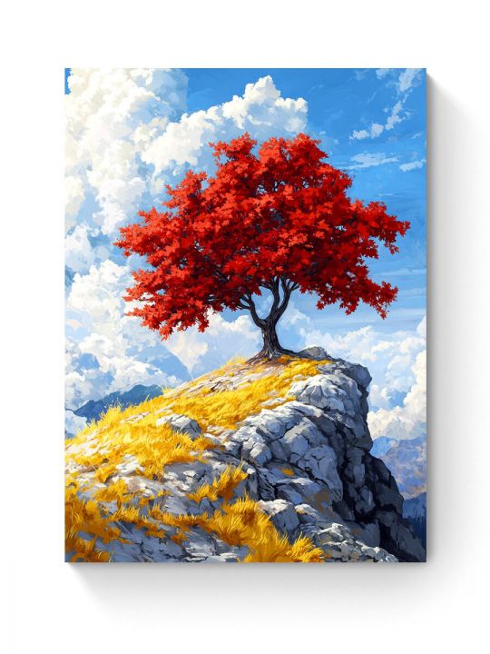 Алмазная мозаика на подрамнике «На краю обрыва» 40x30 см