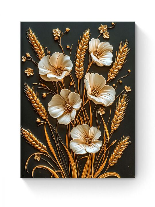 Алмазная мозаика на подрамнике «Золотой колос» 50x40 см