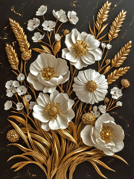 Алмазная мозаика без подрамника «Золотой колос» 25x20 см