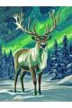 Алмазная мозаика без подрамника «Северный олень» 40x30 см