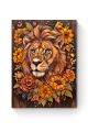 Алмазная мозаика на подрамнике «Цветочный лев» 50x40 см