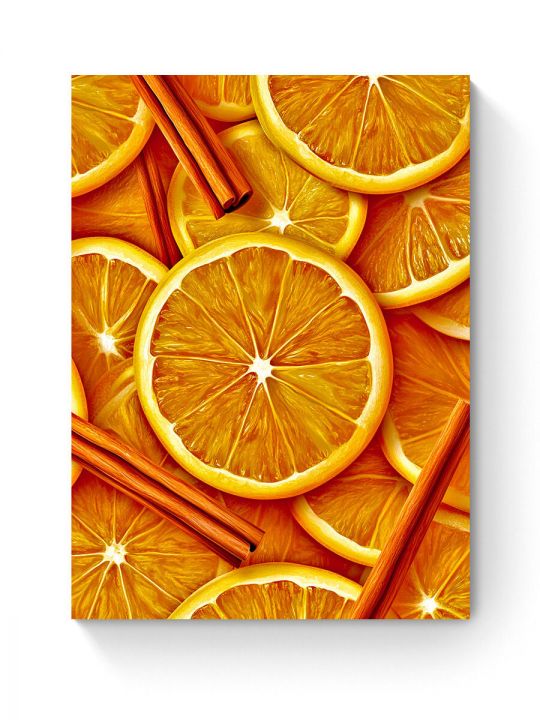 Алмазная мозаика на подрамнике «Сочный апельсин» 50x40 см