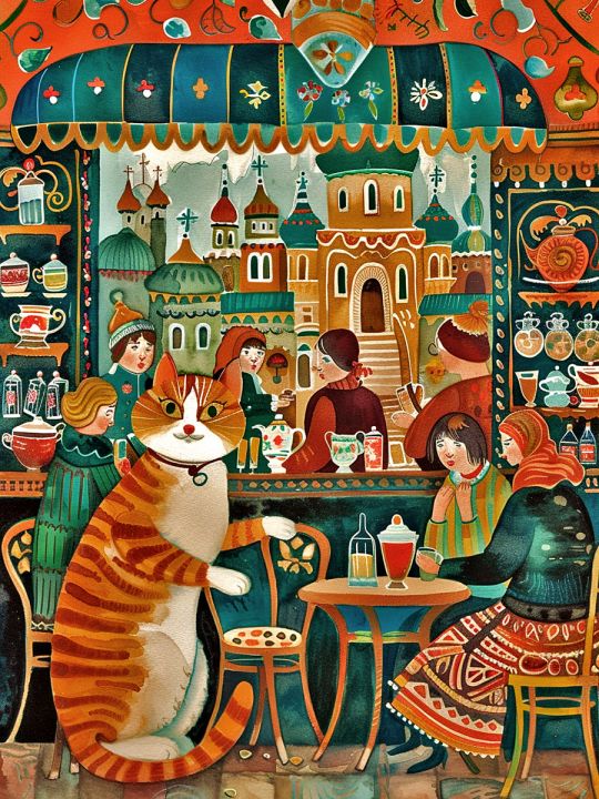 Алмазная мозаика без подрамника «Мурлыка» 50x40 см