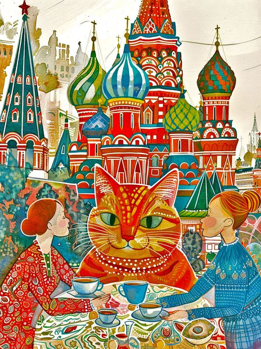 Алмазная мозаика без подрамника «Мурлыка» 50x40 см