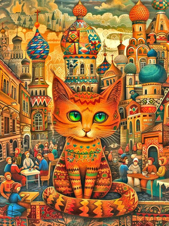 Алмазная мозаика без подрамника «Мурлыка» 50x40 см