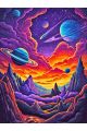 Алмазная мозаика без подрамника «Космический вид» 50x40 см