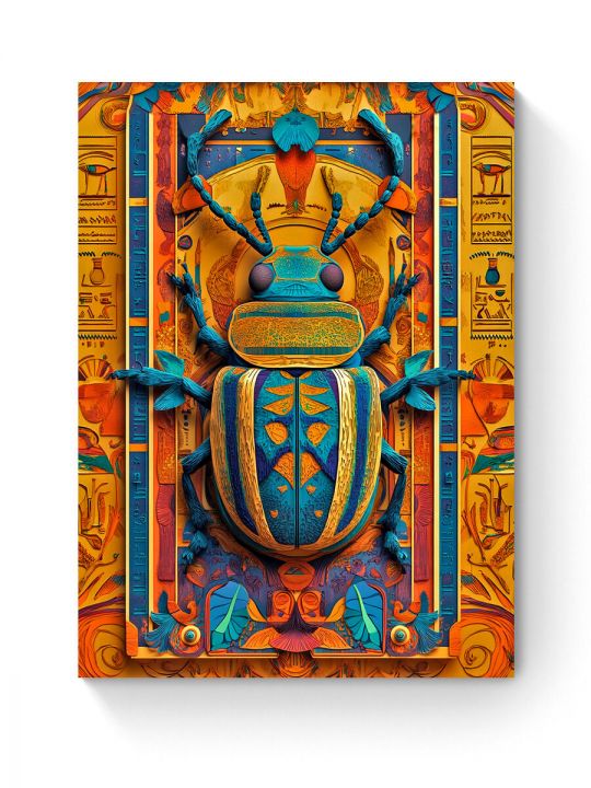 Алмазная мозаика на подрамнике «Жук скарабей» 50x40 см