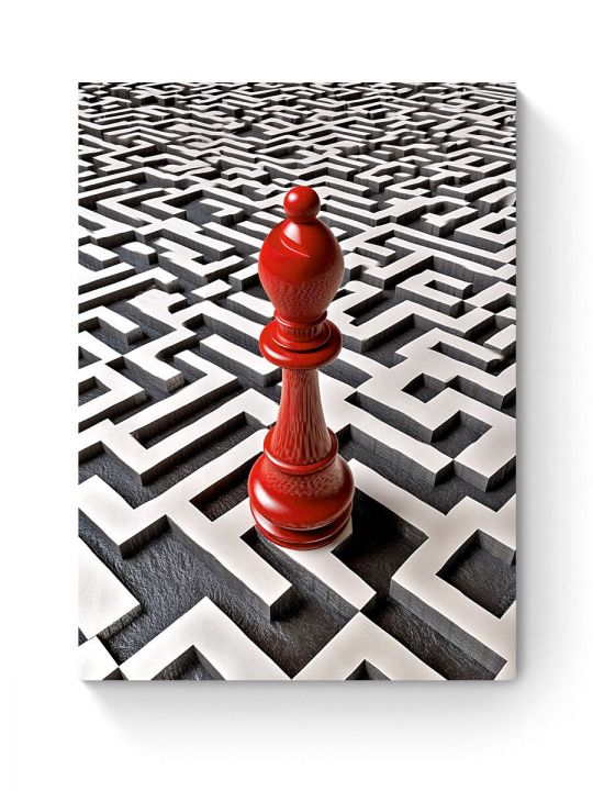 Алмазная мозаика на подрамнике «Лабиринт» 50x40 см