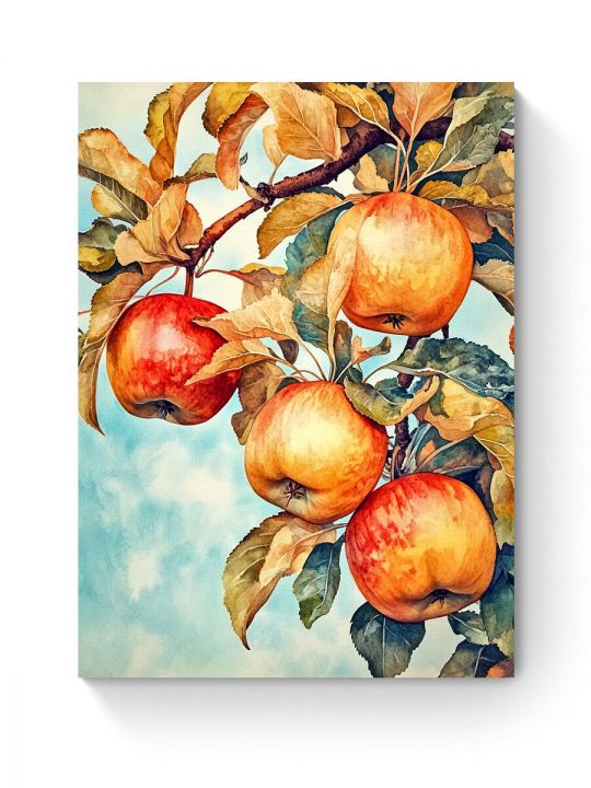 Алмазная мозаика на подрамнике «Наливные яблоки» 50x40 см