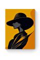 Алмазная мозаика на подрамнике «Силуэт леди» 50x40 см