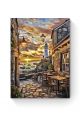 Алмазная мозаика на подрамнике «Маяк на закате» 50x40 см