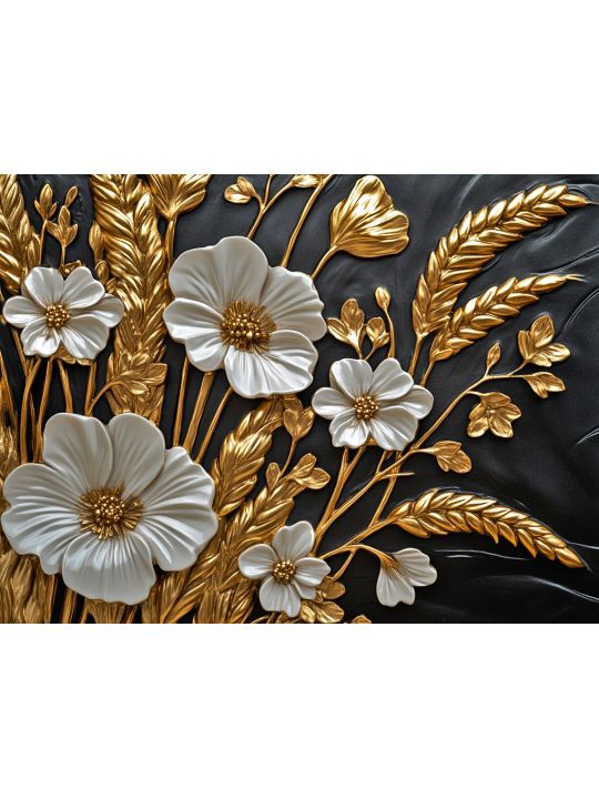Алмазная мозаика без подрамника «Золотой колос» 50x40 см