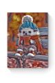 Алмазная мозаика на подрамнике «Ёжик и кофе» 40x30 см, 50 цветов