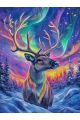 Алмазная мозаика без подрамника «Северный олень» 25x20 см