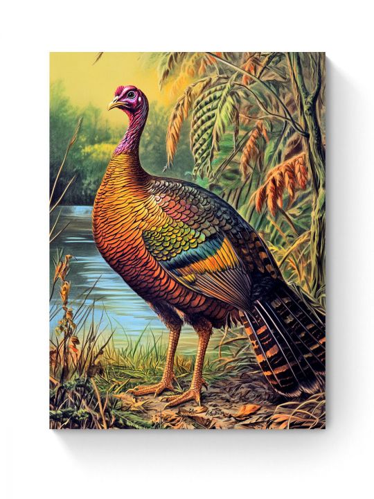 Алмазная мозаика на подрамнике «Дикая индейка» 50x40 см