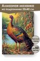 Алмазная мозаика на подрамнике «Дикая индейка» 50x40 см