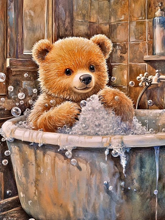 Алмазная мозаика без подрамника «С легким паром» 25x20 см