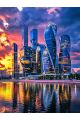 Алмазная мозаика без подрамника «Небоскребы» 130x100 см