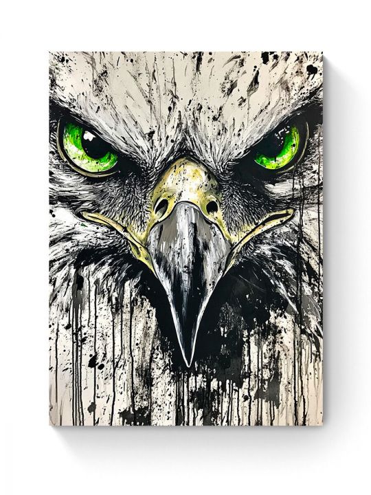 Алмазная мозаика на подрамнике «Хищная птица» 50x40 см, 50 цветов