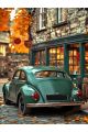 Алмазная мозаика без подрамника «Изумрудное авто» 130x100 см