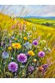 Алмазная мозаика без подрамника «Полевые цветы» 40x30 см