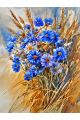 Алмазная мозаика без подрамника «Полевые цветы» 35x25 см